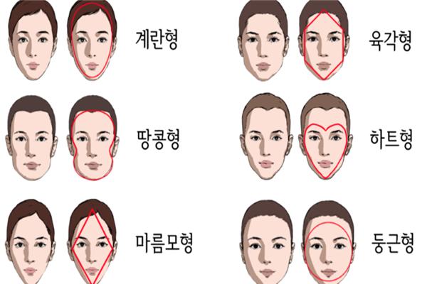 얼굴형을 분석해 비교해 놓은 그림이다(사진: 스타일 컨설턴트 레어리 블로그).